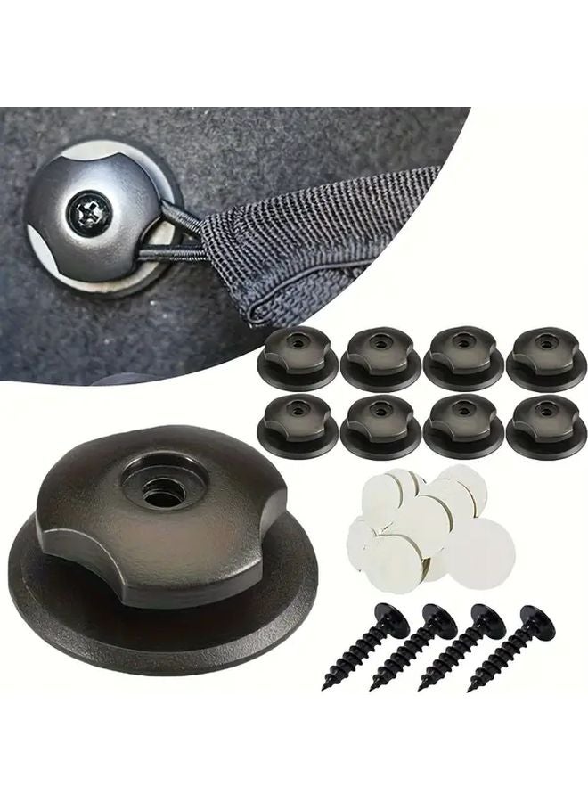 4pcs Black Heavy Duty Luggage Net Trunk Hooks For Car Truck SUV Cargo - Image 1